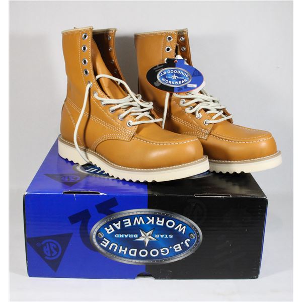 J.B. GOODHUE WORK BOOTS, SIZE 11