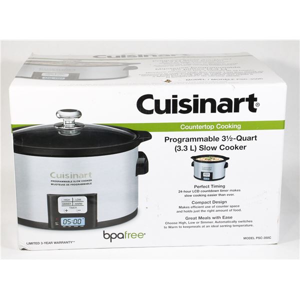 NEW CUISINART PROGRAMMABLE 3-1/2 QUART (3.3L)