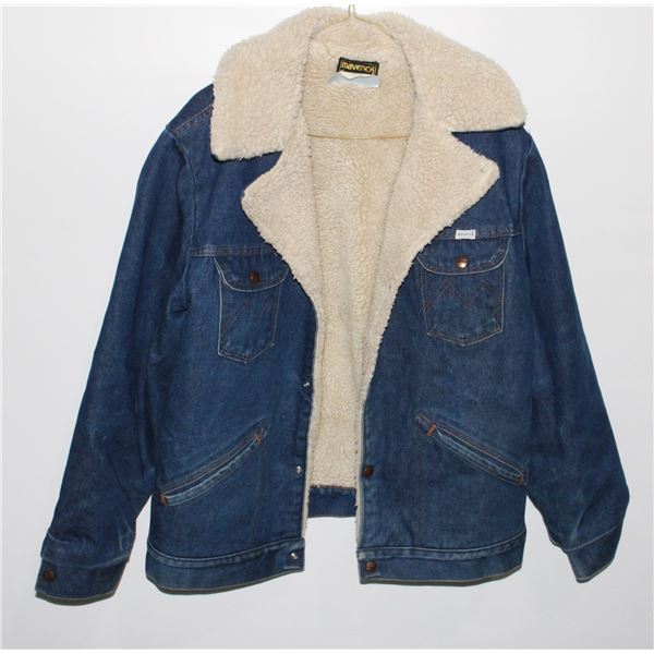 VINTAGE MENS 14 OZ MAVERICK DENIM JACKET SIZE