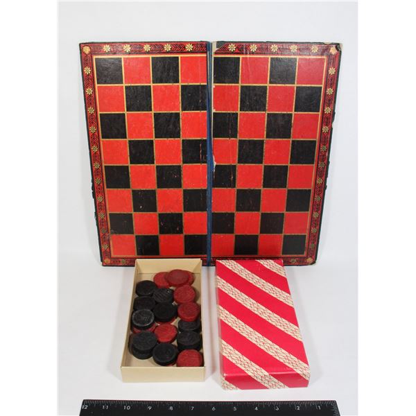 VINTAGE/ ANTIQUE CHECKERS GAME