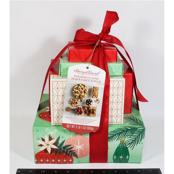 HARRY & DAVID CLASSIC HOLIDAY SNACKS GIFT TOWER