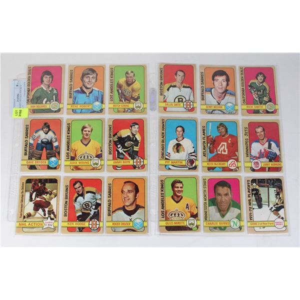 TWO PAGES VINTAGE HOCKEY CARDS #7