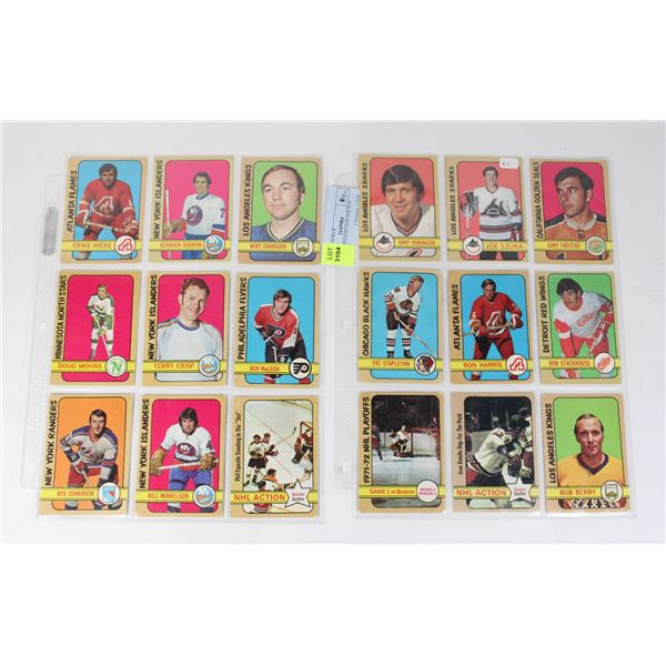 TWO PAGES VINTAGE HOCKEY CARDS #5
