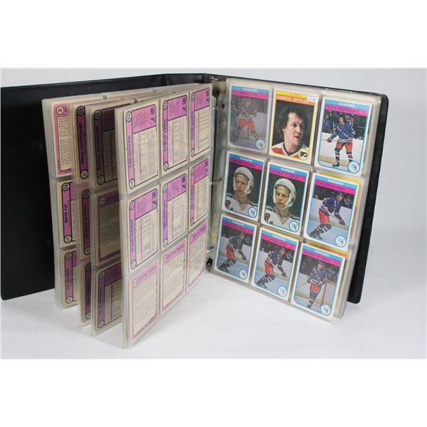 BINDER OF 35+ 70S-80S HOCKEY CARDS