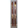 Image 1 : 2 PAIR ANTIQUE WOODEN SKI