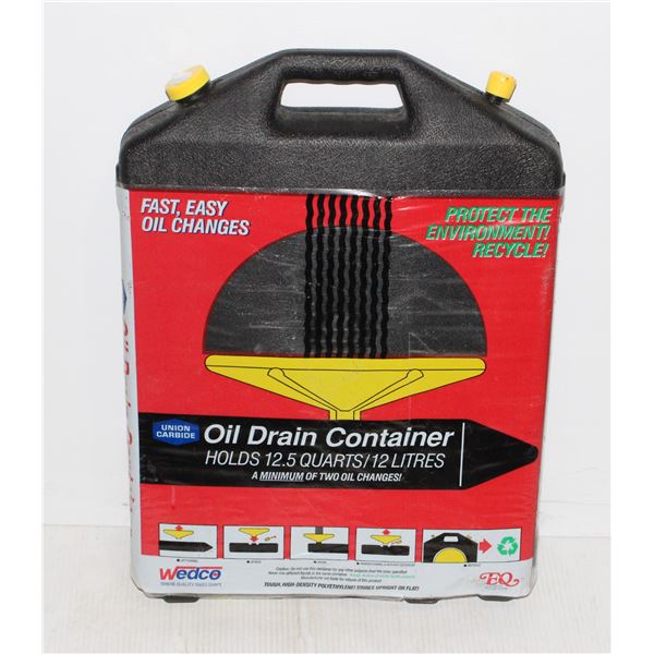 OIL DRAIN CONTAINER 12.5 QUARTS