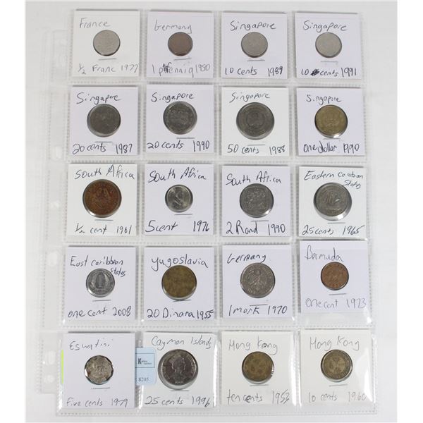 20 COINS 10 COUNTRIES