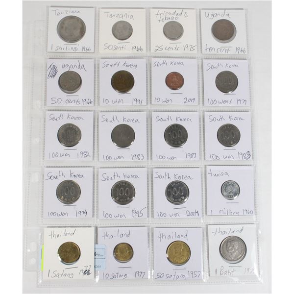 20 COINS 6 COUNTRIES