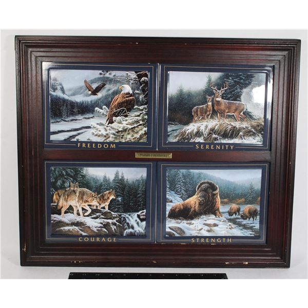 FRAMED 4PC BRADFORD EXCHANGE "NATURES HARMONEY"