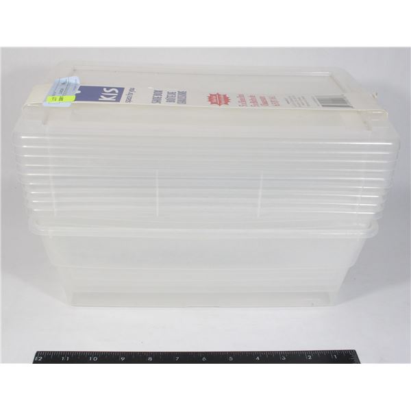 5 SHOE BOX (6L) PLASTIC TOTES