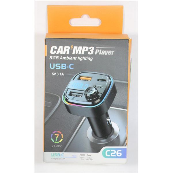 VEHICLE MP3 WITH USB-C AND RGB LIGHTING