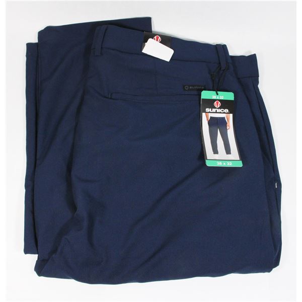 38X32 SUNICE DRESS PANTS BLUE NEW