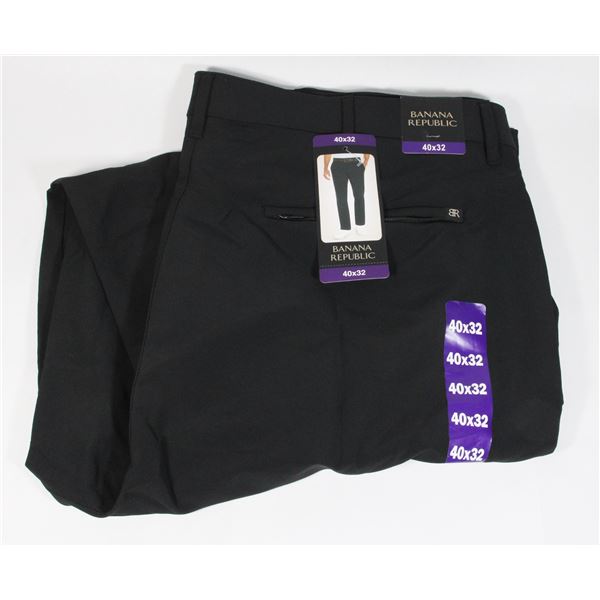 40X32 BANANA REPUBLIC DRESS PANTS BLACK NEW