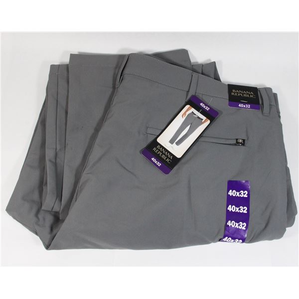 40X32 BANANA REPUBLIC DRESS PANTS NEW GREY