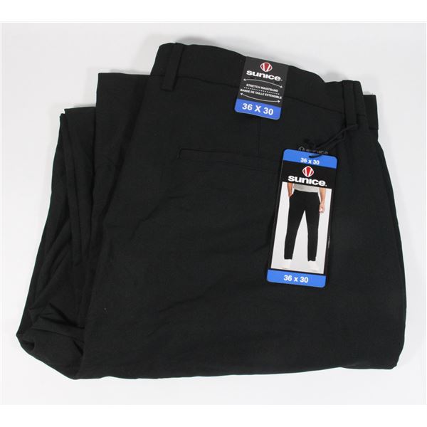 36X30 SUNICE DRESS PANTS BLACK NEW