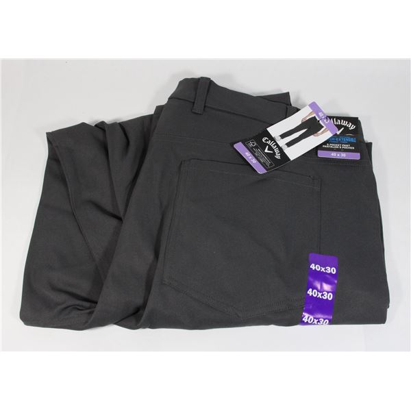 40X30 CALLAWAY DRESS PANTS NEW DARK GREY