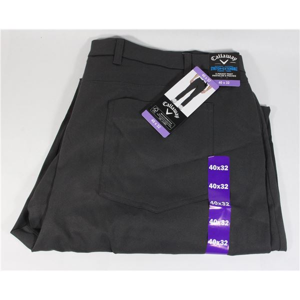 40X32 CALLAWAY DRESS PANTS NEW GREY