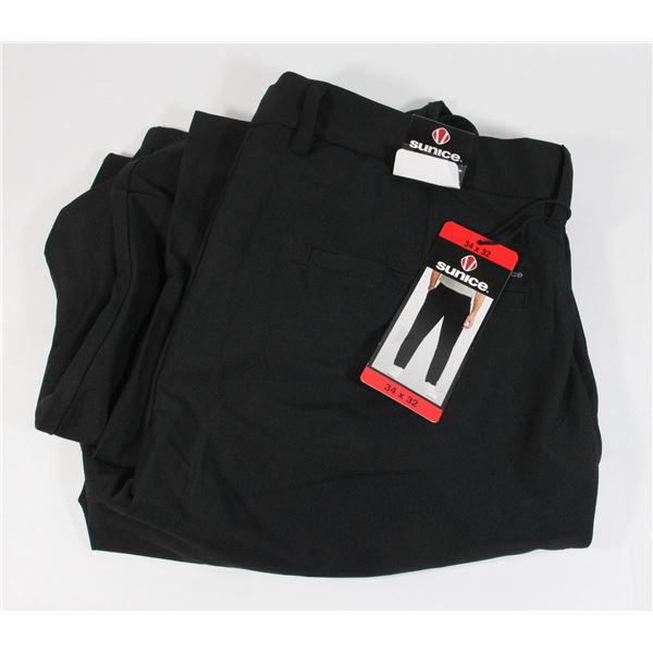 34X32 SUNICE DRESS PANTS NEW BLACK