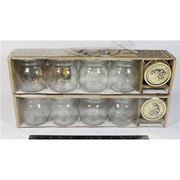 TWO 4 JARS AND HERMETIC CAPS