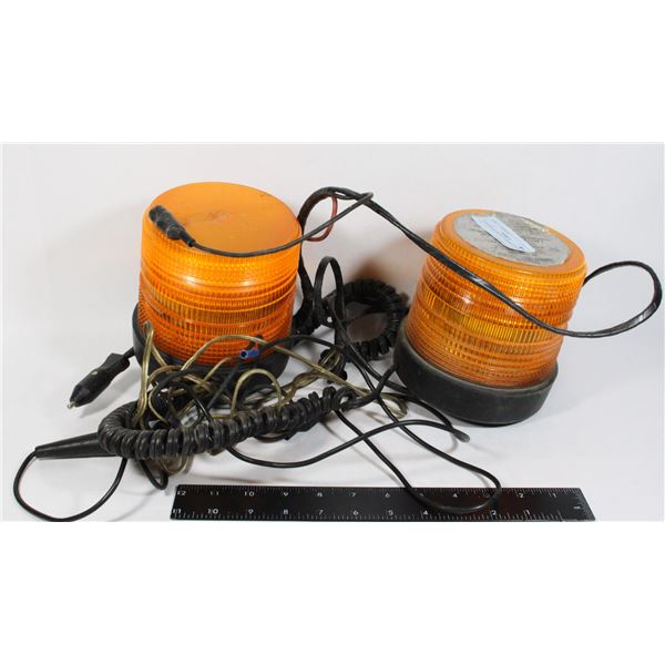 JUNIOR MAGNETIC STROBE LAMPS X2