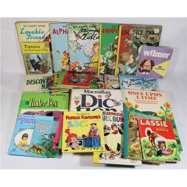 BOX OF ASSORTED VINTAGE CHILDRENS BOOKS