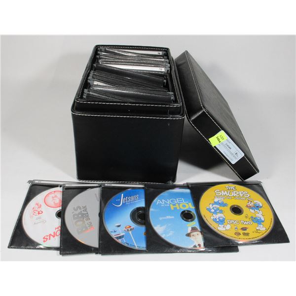 CD HOLDER (FAUX LEATHER) WITH CONTENTS