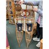 Image 1 : WOOD AND RAWHIDE SNOWSHOES, PAIR