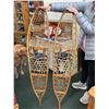 Image 2 : WOOD AND RAWHIDE SNOWSHOES, PAIR