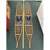 Image 6 : WOOD AND RAWHIDE SNOWSHOES, PAIR