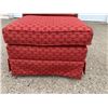Image 15 : ANTIQUE GOOSENECK ARM ROCKING CHAIR WITH MID-CENTURY UPHOLSTERY AND MATCHING OTTOMAN