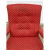 Image 5 : ANTIQUE GOOSENECK ARM ROCKING CHAIR WITH MID-CENTURY UPHOLSTERY AND MATCHING OTTOMAN