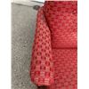 Image 7 : ANTIQUE GOOSENECK ARM ROCKING CHAIR WITH MID-CENTURY UPHOLSTERY AND MATCHING OTTOMAN