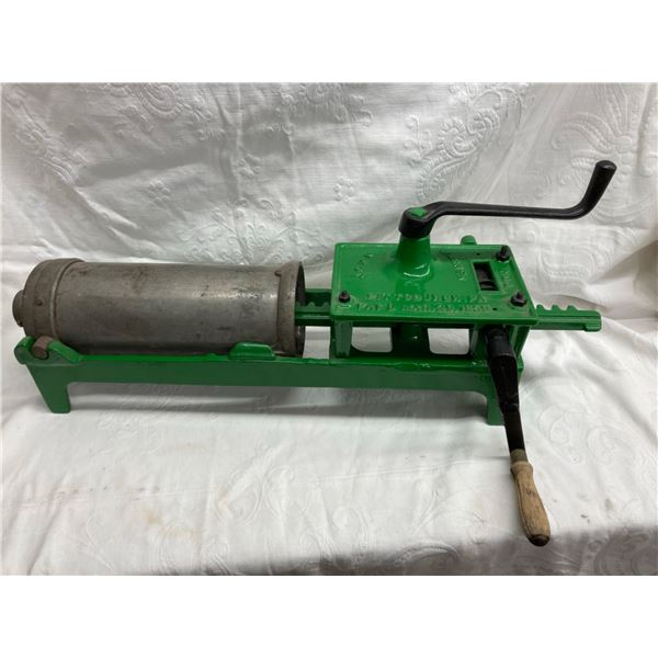ANTIQUE JOHN WAGNER NO. 3 CAST IRON SAUSAGE STUFFER