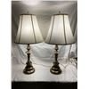 Image 1 : MATCHING BRASS LAMPS, PAIR