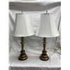 Image 3 : MATCHING BRASS LAMPS, PAIR
