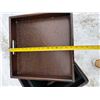 Image 9 : ASHLEY BONDED LEATHER STORAGE AND SERVING TRAY OTTOMAN