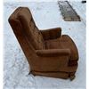 Image 3 : BROWN TUFTED VELVET SWIVEL ROCKER ARMCHAIR