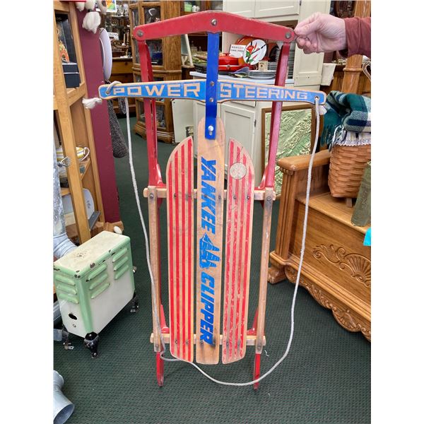 VINTAGE FLEXIBLE FLYER YANKEE CLIPPER WOODEN SNOW SLED