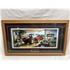 Image 1 : MATTED, FRAMED, AND SIGNED "DEALING RED" PRINT BY CHARLES FREITAG