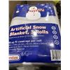 Image 1 : 6 NEW PREXTEX ARTIFICIAL SNOW BLANKET, 3 ROLLS PER PACK, EACH ROLL COVERS 20SQFT, 60SQFT PER OPACK, 