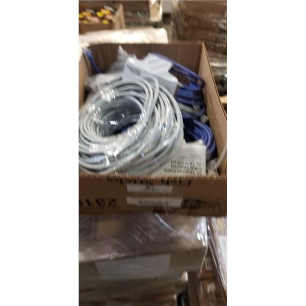 BOX OF CAT6 ETHERNET CABLE VARIOUS LENGTHS