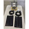Image 1 : 2 SOLAR PANELS AND WORK LIGHT