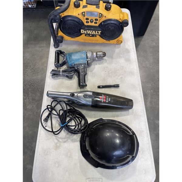 MAKITA HEAVY DUTY DRILL, DEWALT RADIO BROKEN HANDLE BISSEL 3 IN 1 VAC
