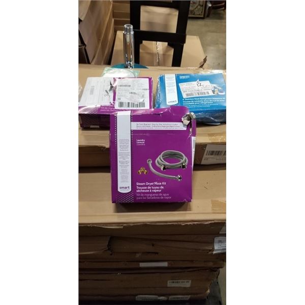 TWO STEAM DRYER HOSE KITS AND 6-FT STAINLESS REFRIGERATOR WATER LINE KIT