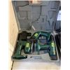 Image 2 : CLEVELAND 3PC POWER TOOL SET, JOBMATE DRILL W/ EXTRA BATTERY, AND COMPANION DRILL ALL IN HARDCASES