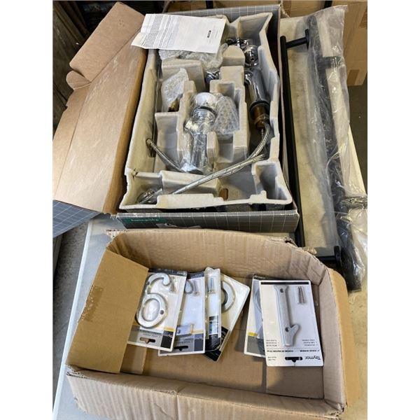 HANDS GROW KITCHEN FAUCET WITH TWO MATTE BLACK HANDLES AND ASSORTED HOUSE NUMBERS