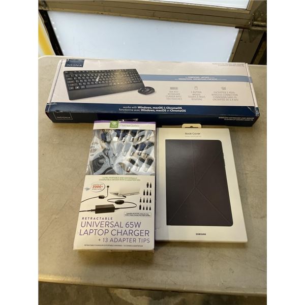 RETRACT UNIVERSAL CHARGER WITH KEYBOARD AND ACCESSORIES