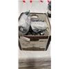 Image 1 : BOX OF STAINLESS STEEL APPLIANCE FILL HOSE AND 8-FT HYBRID VENT DRYER HOSE WITH SOME CLAMPS