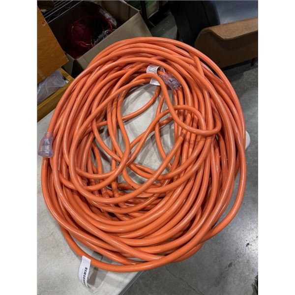 NEW 200FT HEAVY DUTY INDOOR OUTDOOR 3 WIRE EXTENSION CORD, ORANGE 10AWG