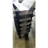 Image 2 : 6 BLACK STORAGE TOTES WITH LIDS 18 X 14 INCH
